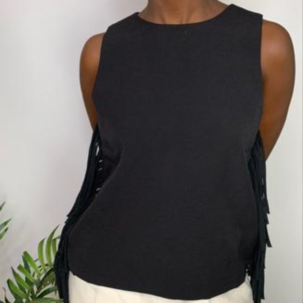 Weekend Vibes Boxy Fringe Top